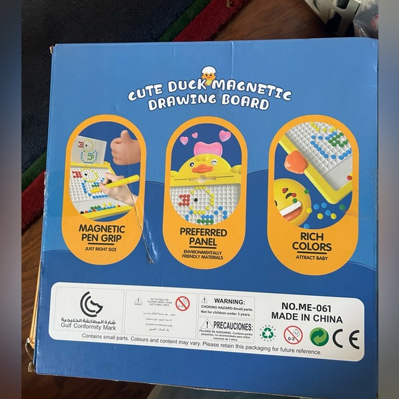 Duck🐥Doodle Board w Magnetic🧲Pen🖊️& Colourful🌈Beads🧿for Kids👦🏻👧🏻 - Picture 10 of 10